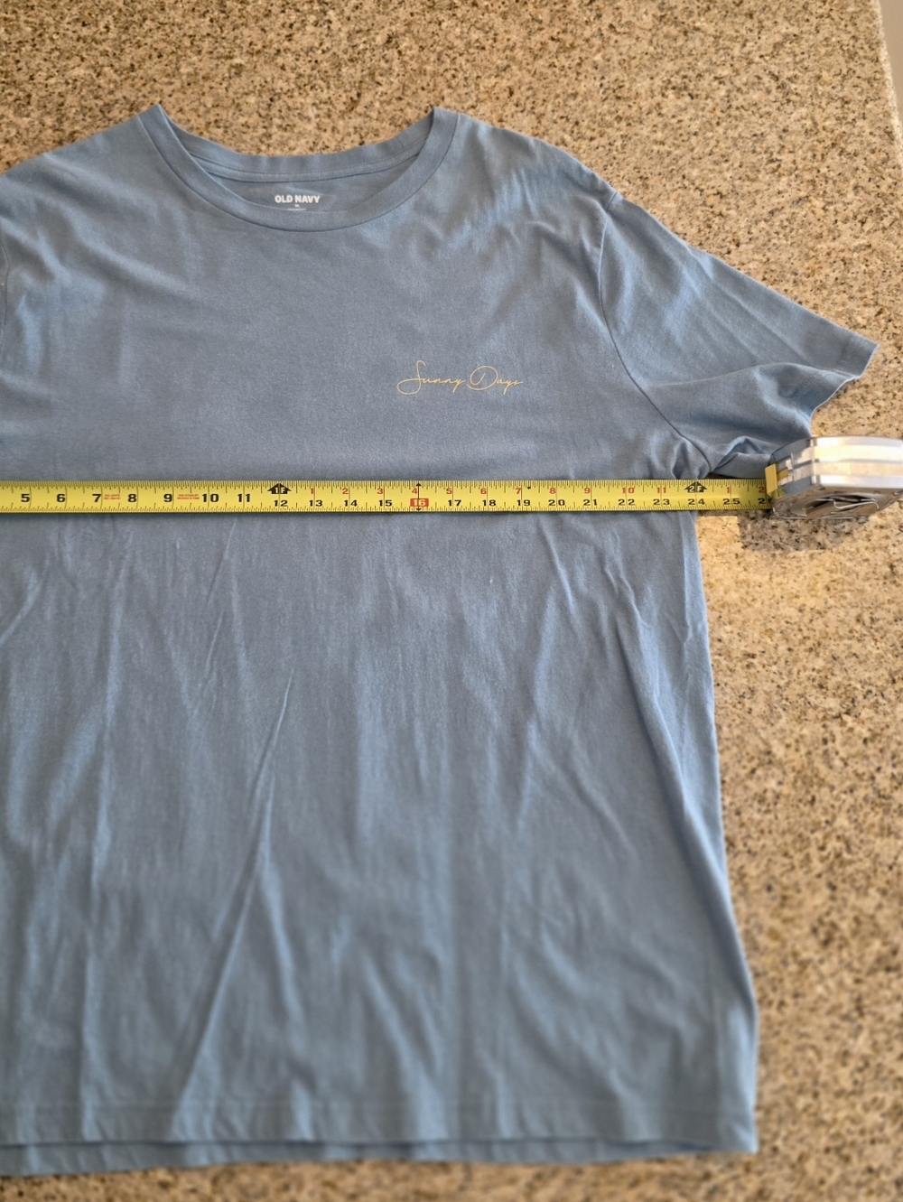 Old NAVY Surf Graphic Soft Washed Tee with Palm Tree Print - Light Blue - Picture 5 of 7